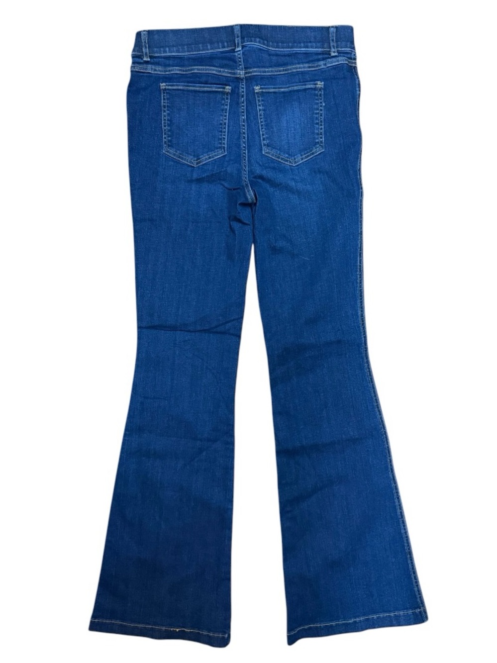 NWT SPANX Midnight Shade Pull On High Rise Flared Jeans large